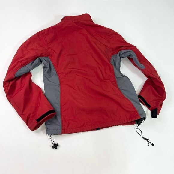The North Face Windbreaker Womens Medium Red & Gray Colorblock Full Zip Jacket - Picture 10 of 11